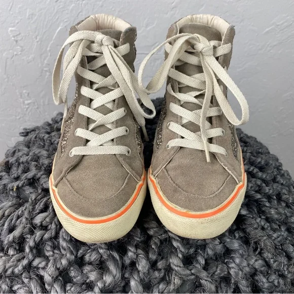 American Eagle Glitter high top Sneakers size 6 - Picture 3 of 8